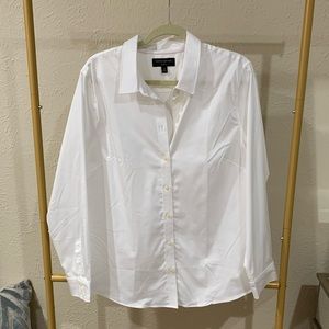 Banana republic crisp white shirt size 18